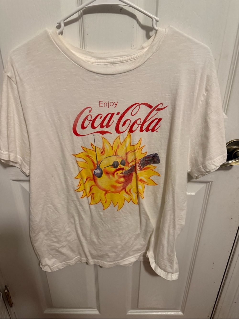 Lucky Brand White Coca-Cola Sun Graphic Tee